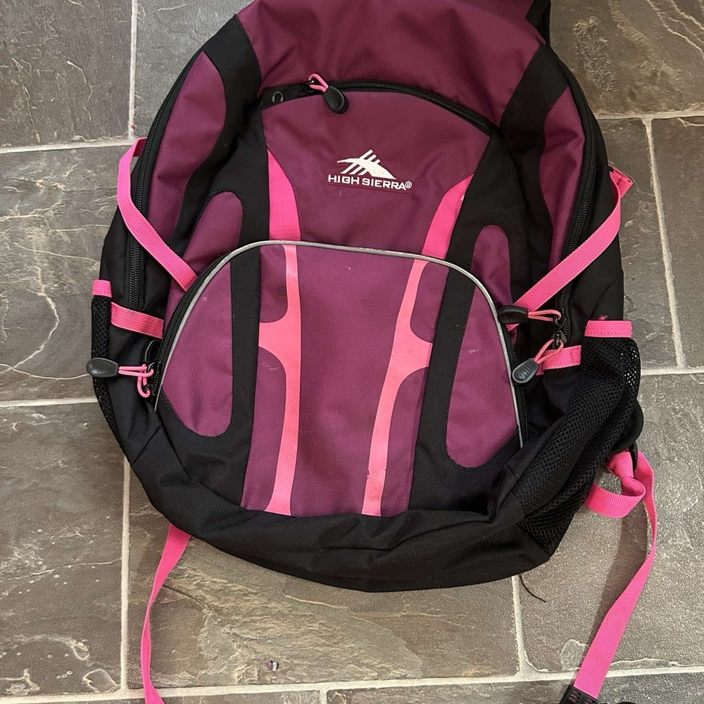 High Sierra Women's Purple and Black Backpack